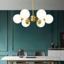 Hexagonal Oxide Glass Chandelier